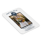Dusty Blue Wax Siegel Foto Wedding Save the Date Magnet (Rechte Seite)