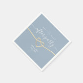 Dusty Blue Wedding After Party Napkins Serviette (Ecke)