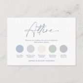 Dusty Blue Wedding Attire Card Einladung (Vorderseite)