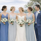 Dusty Blue Wedding Attire Card Einladung