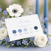 Dusty Blue Wedding Attire Card Einladung