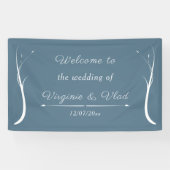 Dusty Blue Wedding Banner (Horizontal)