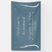 Dusty Blue Wedding Banner (Vertikal)