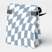 Dusty Blue Wedding Collection Karo überprüft Geschenkschachtel (Rückseite)