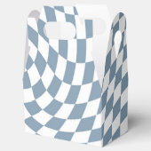 Dusty Blue Wedding Collection Karo überprüft Geschenkschachtel (Geöffnet)