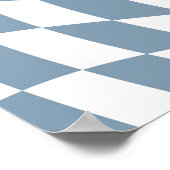 Dusty Blue Wedding Collection Karo überprüft Poster (Ecke)