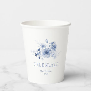 Dusty Blue Wedding Cup - Feiern Pappbecher