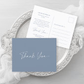 Dusty Blue Wedding Dankeschön Card Ankündigungspostkarte