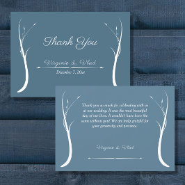 Dusty Blue Wedding Dankeschön Card Einladung