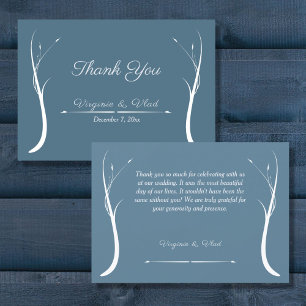 Dusty Blue Wedding Dankeschön Card Einladung