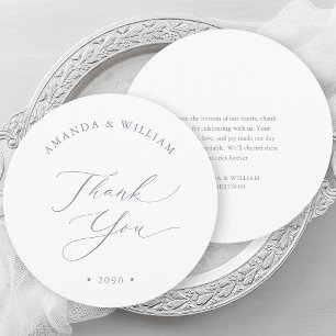 Dusty Blue Wedding Dankeschön Card Einladung