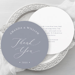 Dusty Blue Wedding Dankeschön Card Einladung