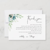 Dusty Blue Wedding Dankeschön Card Einladung (Vorderseite)