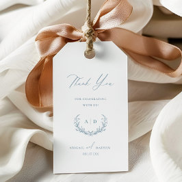 Dusty Blue Wedding Day Danke Ihnen für den Geschen Geschenkanhänger