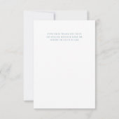 Dusty Blue Wedding Day Vielen Dank, dass Sie eine  Einladung (Rückseite)