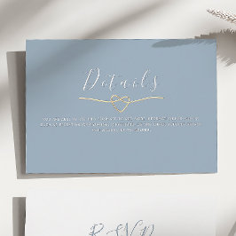 Dusty Blue Wedding Details Enclosure Card Begleitkarte