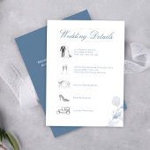 Dusty Blue Wedding Details QR Code Insert