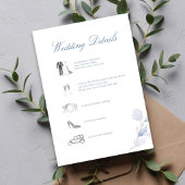 Dusty Blue Wedding Details QR Code Insert