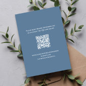 Dusty Blue Wedding Details QR Code Insert
