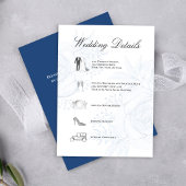 Dusty Blue Wedding Details QR Code Insert