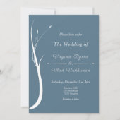 Dusty Blue Wedding Einladung (Vorderseite)