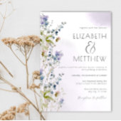 Dusty Blue Wedding Einladung