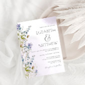 Dusty Blue Wedding Einladung