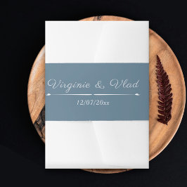 Dusty Blue Wedding Einladung Bly Band