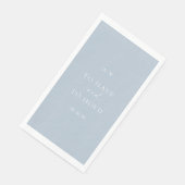 Dusty Blue Wedding - Elegantes Minimales Design Serviette (Ecke)
