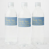 Dusty Blue Wedding Favor Wasserflaschenetikett (Flaschen)