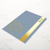 Dusty Blue Wedding Foil Einladung (Gedreht)