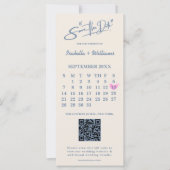 Dusty Blue Wedding Foto QR Code Elegant (Vorderseite)