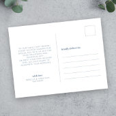 Dusty Blue Wedding Foto Vielen Dank Postcard Postkarte