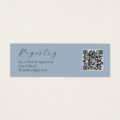 Dusty Blue Wedding Gift Registry QR Enclosure Card (Vorderseite)