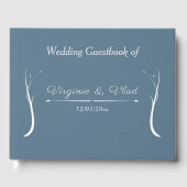 Dusty Blue Wedding Guest Book Gästebuch (Vorderseite)