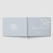 Dusty Blue Wedding Guest Book Gästebuch (Voll)