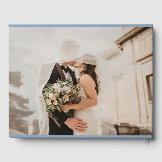 Dusty Blue Wedding Guest Book Gästebuch (Rückseite)