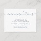 Dusty Blue Wedding Hotel Unterkunftskarten Begleitkarte (Vorderseite)