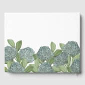 Dusty Blue Wedding Hydrangea Botanical Floral Gästebuch (Rückseite)
