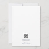Dusty Blue Wedding Invitation with QR Code Einladung (Rückseite)