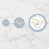 Dusty Blue Wedding Konfetti (Rückseiten)