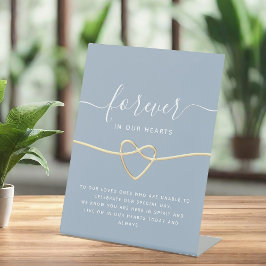 Dusty Blue Wedding Memorial Table Sign Sockelschild