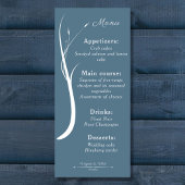 Dusty Blue Wedding Menu Menükarte
