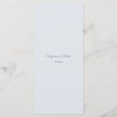 Dusty Blue Wedding Menu Menükarte (Rückseite)