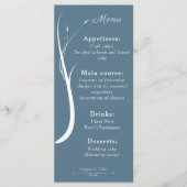 Dusty Blue Wedding Menu Menükarte (Vorderseite)