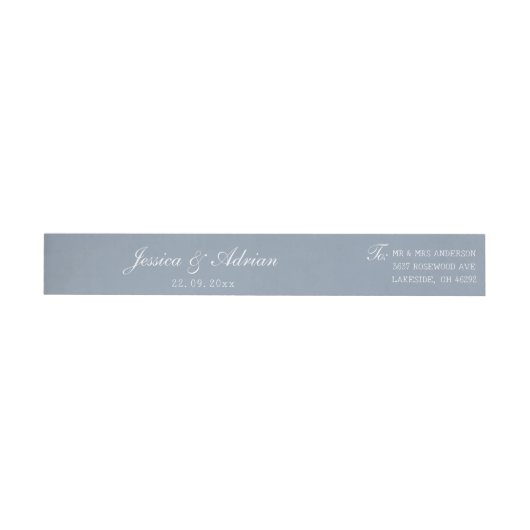 Dusty Blue Wedding Minimalistisch (Person)