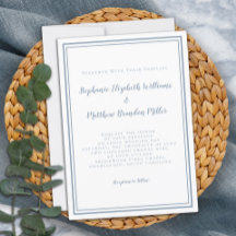 Dusty Blue Wedding Minimalistisch Chic Modern