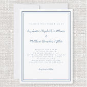 Dusty Blue Wedding Minimalistisch Chic Modern Einladung