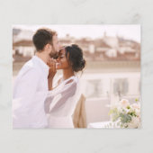 Dusty Blue Wedding Minimalistisch Dankeskarten (Rückseite)