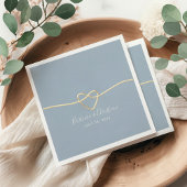 Dusty Blue Wedding Napkins mit dem Rope Heart Serviette
